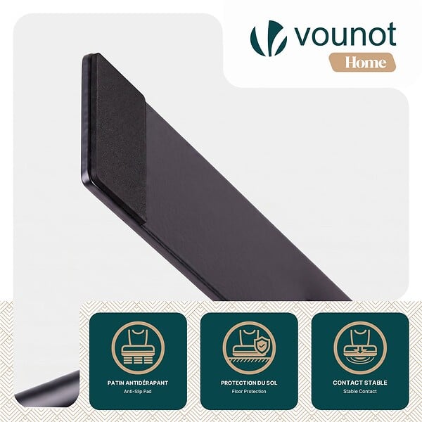 VOUNOT - Paravent interieur separateur 6 panneaux autoportant pliable 340 x 30 x 164 cm Anthracite - large
