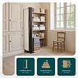 VOUNOT - Paravent interieur separateur 6 panneaux autoportant pliable 340 x 30 x 164 cm Beige - vignette