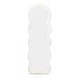 ID MARKET - Miroir vague en tissu bouclette crème 150 x 50 cm - vignette