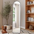 ID MARKET - Miroir sur pied contour noir 160 x 40 cm - vignette