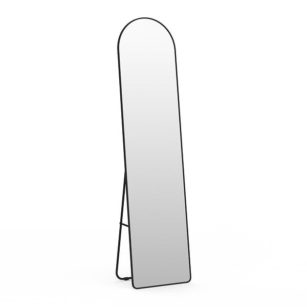 ID MARKET - Miroir sur pied contour noir 160 x 40 cm - large