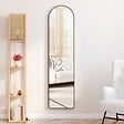 ID MARKET - Miroir sur pied contour noir 160 x 40 cm - vignette