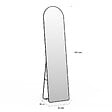 ID MARKET - Miroir sur pied contour noir 160 x 40 cm - vignette