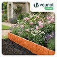 VOUNOT - Lot de 14 pcs Bordure de jardin imitation pierre facile a installer 2.14m terracotta - vignette
