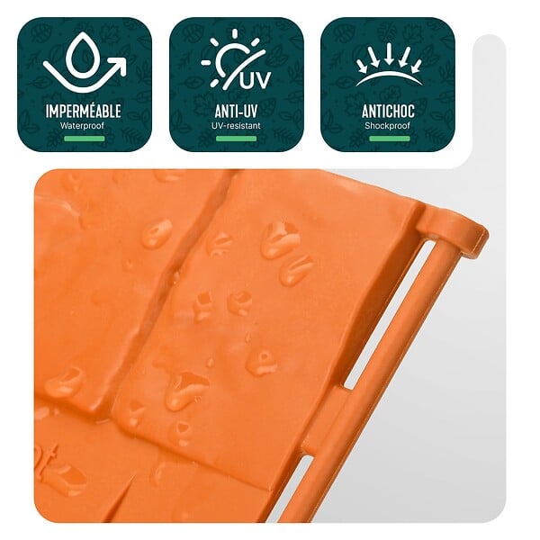 VOUNOT - Lot de 14 pcs Bordure de jardin imitation pierre facile a installer 2.14m terracotta - large