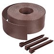 VOUNOT - Bordure de jardin PE haute flexible 10M avec piquets marron - vignette