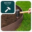 VOUNOT - Bordure de jardin PE haute flexible 10M avec piquets marron - vignette