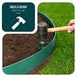 VOUNOT - Bordure de jardin PE haute flexible 10M avec piquets vert - vignette