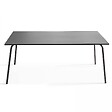 OVIALA - Ensemble table de jardin et 8 fauteuils en métal vert sauge et gris - Palavas - vignette