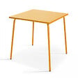 OVIALA - Ensemble table de jardin carrée et 2 chaises acier jaune - Palavas - vignette