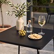 OVIALA - Ensemble table de jardin carrée et 2 chaises noir - Palavas - vignette