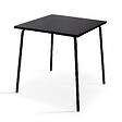 OVIALA - Ensemble table de jardin carrée et 2 chaises noir - Palavas - vignette