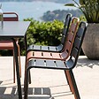 OVIALA - Ensemble table de jardin et 8 chaises en métal gris et argile - Palavas - vignette