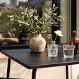 OVIALA - Ensemble table de jardin carrée et 2 chaises acier gris - Palavas - vignette