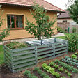 TIMBELA - Module d’extension pour le composteur Timbela M800 - 91 x 91 x H85 cm / 704L - Composteur De Jardin En Métal - Bac à compost M800A - vignette