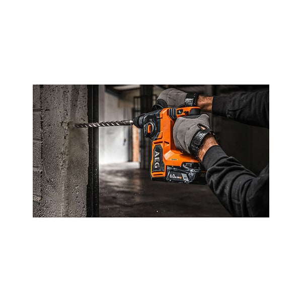 AEG - Perforateur burineur SDS+ AEG 18V BRUSHLESS 2,5J avec 2x5Ah + chargeur en coffret - large
