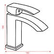 PLANETE BAIN - Mitigeur lavabo chromé avec bonde H 18 cm - Esprit moderne - vignette