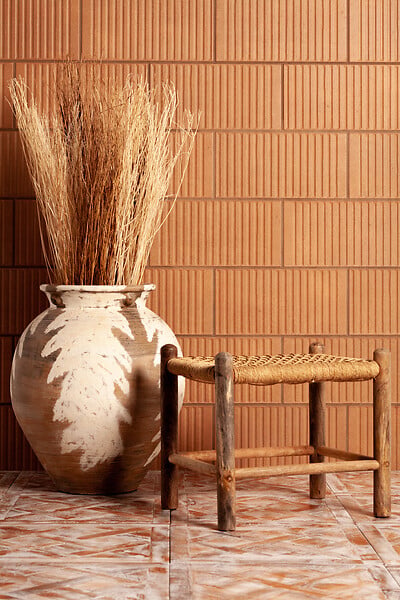 RO'MA NATURE - Carrelage Vintage Terracotta Linea 40x20x1,03 cm Tavira - Mur intérieur (vendu par carton de 0,96 m²) - large