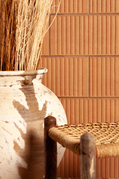 RO'MA NATURE - Carrelage Vintage Terracotta Linea 40x20x1,03 cm Tavira - Mur intérieur (vendu par carton de 0,96 m²) - large