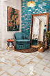 RO'MA NATURE - Carrelage Vintage effet Zellige Bleu/Vert 40x20x1,03 cm Atelora - Mur intérieur (vendu par carton de 0,96 m²) - vignette