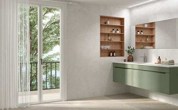 RO'MA NATURE - Carrelage effet Pierre Blanc Glace 100x100x2 cm Orvigny - Sol extérieur (vendu par carton de 1 m²) - large
