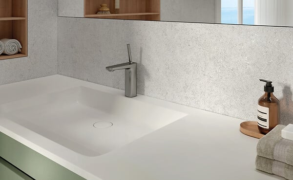 RO'MA NATURE - Carrelage effet Pierre Blanc Glace 100x100x2 cm Orvigny - Sol extérieur (vendu par carton de 1 m²) - large