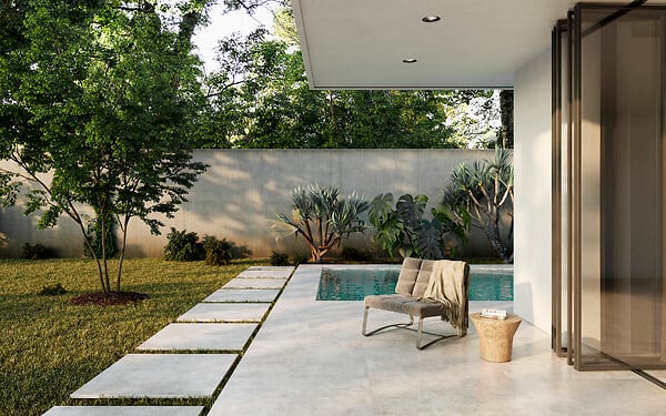 RO'MA NATURE - Carrelage effet Béton Beige Lin 100x100x2 cm Montelis - Sol extérieur (vendu par carton de 1 m²) - large
