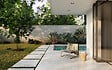 RO'MA NATURE - Carrelage effet Béton Beige Lin 100x100x2 cm Montelis - Sol extérieur (vendu par carton de 1 m²) - vignette