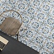 RO'MA NATURE - Carrelage effet Carreau ciment Azorel Bleu 12,3x12,3x0,87 cm Serano - Sol et mur intérieur (vendu par carton de 0,49 m²) - vignette