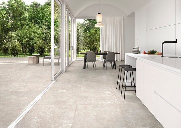RO'MA NATURE - Carrelage effet Béton Beige Sable 90x90x0,9 cm In&Out Sorelan - Sol et mur intérieur et Sol extérieur (vendu par carton de 1,62 m²) - large