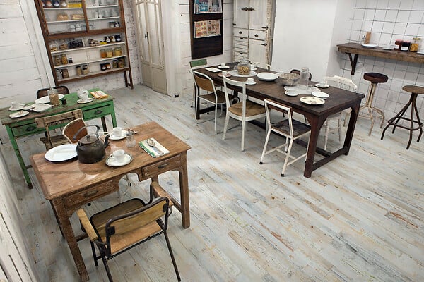 RO'MA NATURE - Carrelage Vintage effet Parquet Bois Blanc 67,5x7,4x0,9 cm Selvior - Sol et mur intérieur (vendu par carton de 0,75 m²) - large