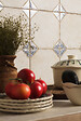 RO'MA NATURE - Carrelage Vintage Blanc et Bleu Cabochon 45,2x45,2x0,95 cm Sorelia - Sol et mur intérieur (vendu par carton de 1,02 m²) - vignette
