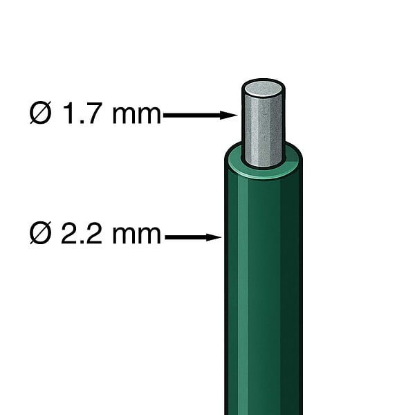 WERKAPRO - Grillage soudé vert  en rouleau de 25m 1,8 x 25m - large