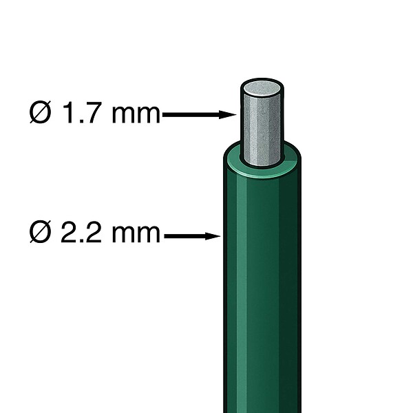 WERKAPRO - Grillage soudé vert  en rouleau de 10m 1,2 x 10m - large
