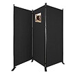 VOUNOT - Paravent interieur separateur 3 panneaux autoportant pliable 262 x 30 x 173 cm Anthracite - vignette
