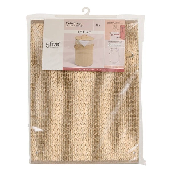 5 FIVE SIMPLY SMART - Panier à linge Stemy 60L blanc - large