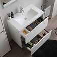 KIAMAMI VALENTINA - Meuble De Salle De Bains À Poser 100 Cm Blanc Avec Côtés À Vue | Laguna - vignette