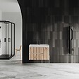 KIAMAMI VALENTINA - Meuble De Salle De Bains Avec Vasque 80Cm Chêne Doré Cannelé | Cortina - vignette