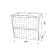 KIAMAMI VALENTINA - Meuble Suspendu Avec Lavabo 60Cm Chêne Doré Cannelé | Cortina - vignette