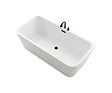 OTITEC - Baignoire ilot avec vidage - 170 x 75 cm - Blanc brillant avec bonde noire - MIRABELLE - vignette