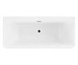 OTITEC - Baignoire ilot avec vidage - 150 x 75 cm - Blanc brillant avec bonde noire - MIRABELLE - vignette