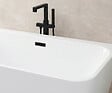 OTITEC - Baignoire ilot avec vidage - 150 x 75 cm - Blanc brillant avec bonde noire - MIRABELLE - vignette