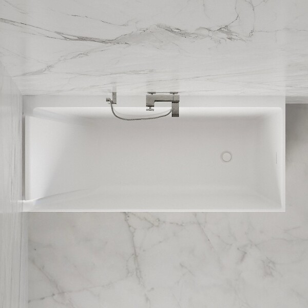 SPALINA - Baignoire Ilot Quantum 170 gauche blanche 170 x75 x58 cm, by SPALINA - large