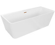 OTITEC - Baignoire ilot avec vidage - 150 x 75 cm - Blanc brillant avec bonde cuivre - MIRABELLE - vignette