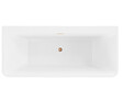 OTITEC - Baignoire ilot avec vidage - 150 x 75 cm - Blanc brillant avec bonde cuivre - MIRABELLE - vignette