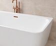 OTITEC - Baignoire ilot avec vidage - 150 x 75 cm - Blanc brillant avec bonde cuivre - MIRABELLE - vignette