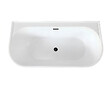 OTITEC - Baignoire ilot avec vidage - 170 x 75 cm - Blanc brillant avec bonde noire - OLIVIA - vignette