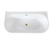 OTITEC - Baignoire ilot avec vidage - 170 x 75 cm - Blanc brillant avec bonde doré brossé - OLIVIA - vignette