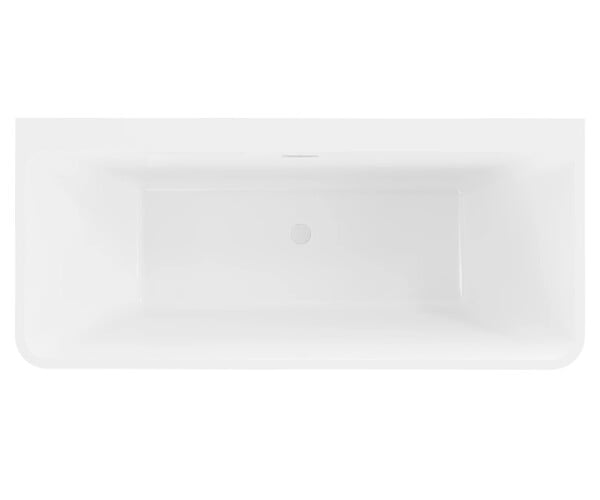OTITEC - Baignoire ilot avec vidage - 160 x 75 cm - Blanc brillant avec bonde blanche - MIRABELLE - large