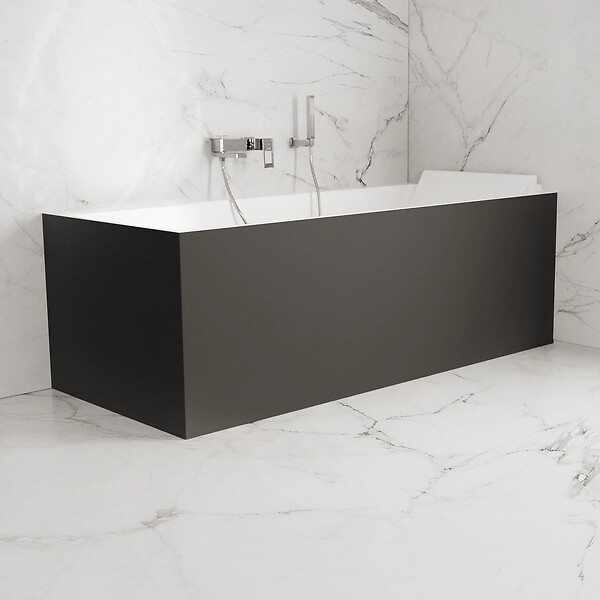 SPALINA - Baignoire Ilot Quantum 170 droite noire 170 x75 x58 cm, by SPALINA - large